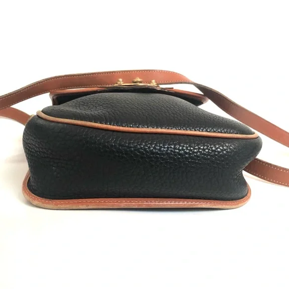 Vtg DOONEY & BOURKE All Weather Black Leather Crossbody Purse - Picture 5 of 15